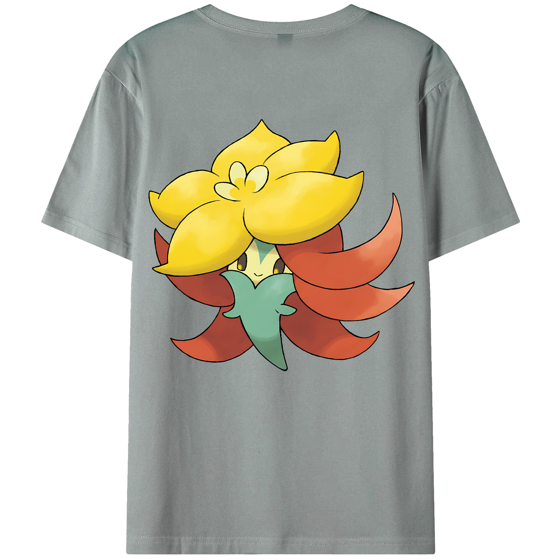 （画像用） ポケットモンスター Pokémon 綿100％ メンズ半袖Tシャツ（バックプリント） 通気性